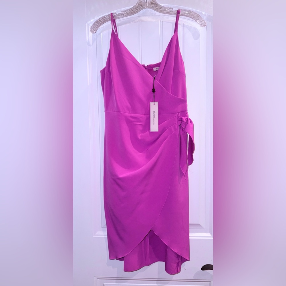 BCBGeneration Fuchsia adjustable spaghetti strap … - image 1
